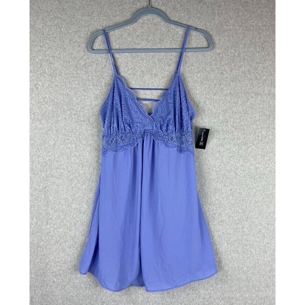 New INC International Concepts Womans Small Nightgown Lace & Chiffon Purple NWT - Picture 4 of 9
